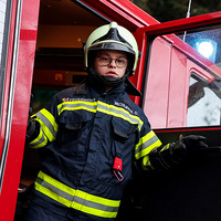 Dominik Michlmayr ist mit Herz und Seele Feuerwehrmann. / © OÖN/Weihbold Dominik Michlmayr ist mit Herz und Seele Feuerwehrmann.