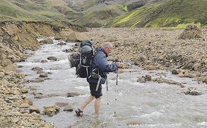 Andreas Knapp als Pilger auf dem Jakobsweg.