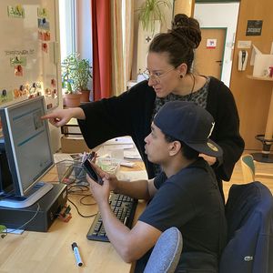 Jugendlicher beim Bewerben