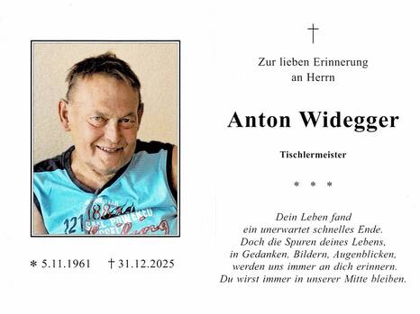 Anton Widegger / Bestattung Mayer