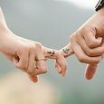 Hände Liebe Paar Zusammen Finger Menschen