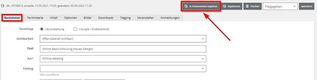 in Homesection kopieren / © Websupport/Diözese Linz in Homesection kopieren