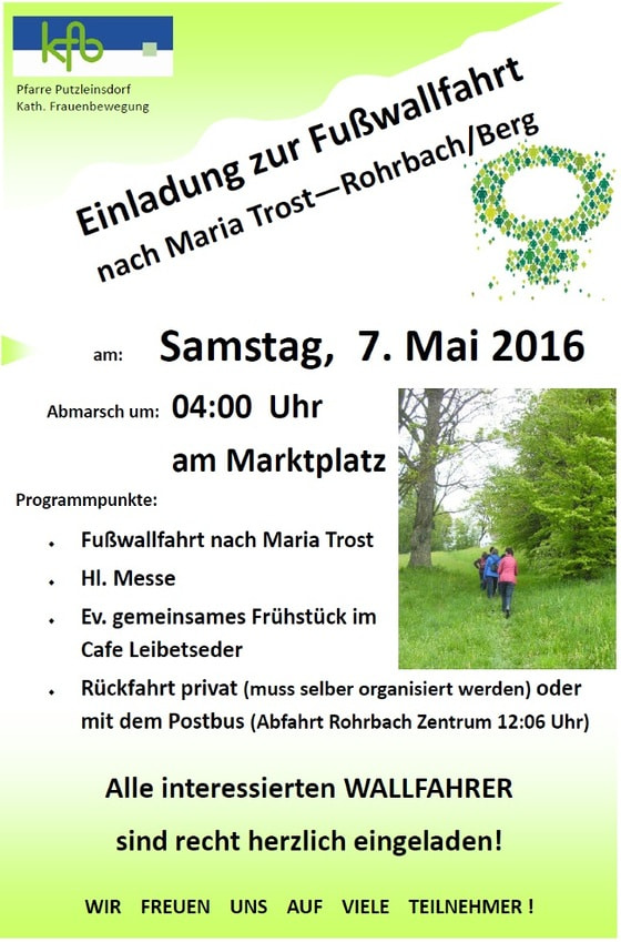 Einladung zur Fußwallfahrt