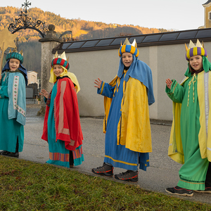 Die Sternsinger*innen waren in der Pfarre Kirchdorf an der Krems unterwegs