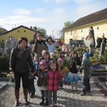 Kindergartenkinder feiern Palmweihe
