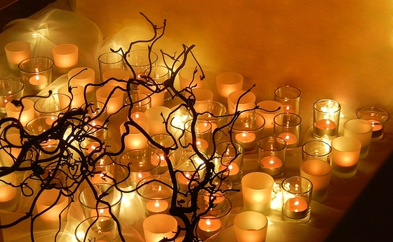 Kerze und Gedenken