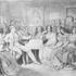 Schubertiade - Ein Schubert-Abend bei Joseph von Spaun (Sepia-Zeichnung, 1868)